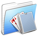 Aqua Stripped Folder Card Deck icon